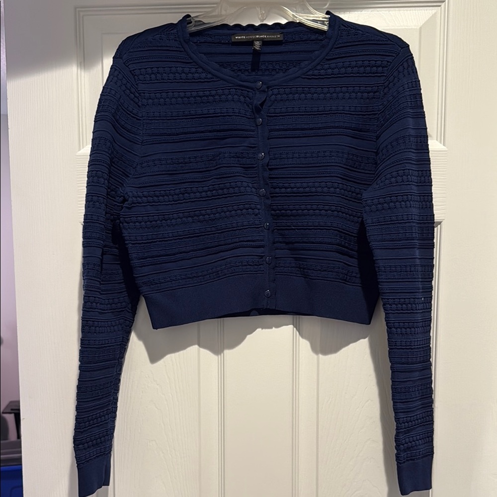 Navy Cardigan Sweater